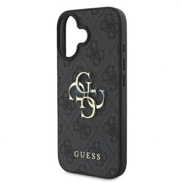 Guess GUHCP16S4GMGGR 4G PU Big Logo Caz iPhone 16 - negru