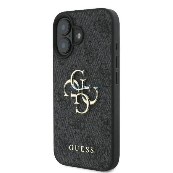 Guess GUHCP16S4GMGGR 4G PU Big Logo Caz iPhone 16 - negru