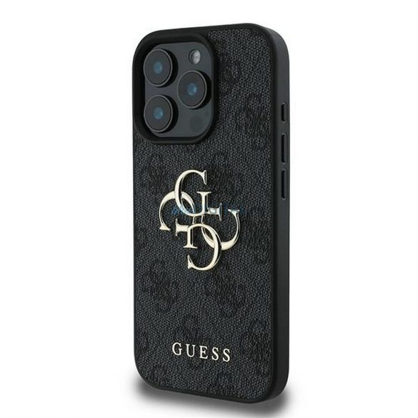 Guess GUHCP16L4GMGGR 4G PU Big Logo Caz iPhone 16 Pro - negru