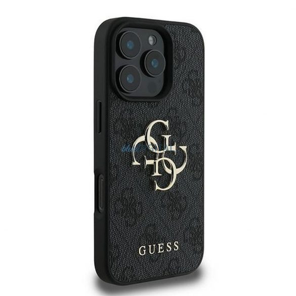 Guess GUHCP16L4GMGGR 4G PU Big Logo Caz iPhone 16 Pro - negru