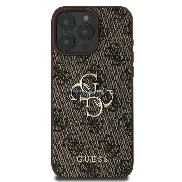 Guess GUHCP16L4GMGBR 4G PU Big Logo Caz iPhone 16 Pro - maro