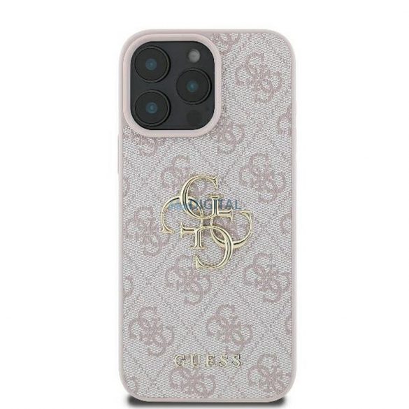 Guess GUHCP16L4GMGPI 4G PU Big Logo Caz iPhone 16 Pro - roz