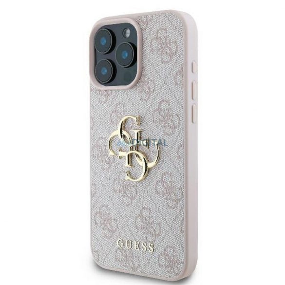 Guess GUHCP16L4GMGPI 4G PU Big Logo Caz iPhone 16 Pro - roz