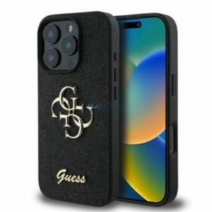 Guess GUHCP16XHG4SGK Fixed Glitter Big 4G caz iPhone 16 Pro Max - negru