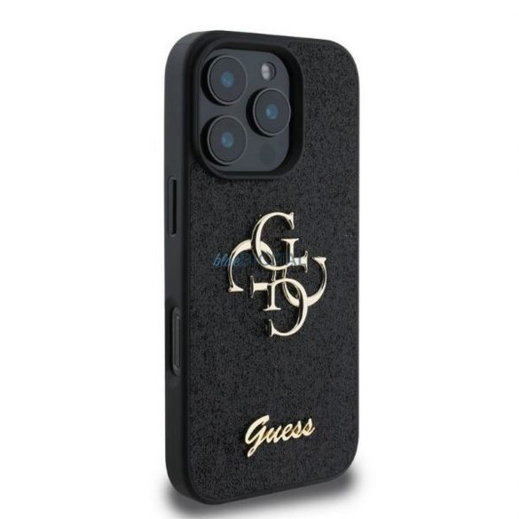 Guess GUHCP16XHG4SGK Fixed Glitter Big 4G caz iPhone 16 Pro Max - negru