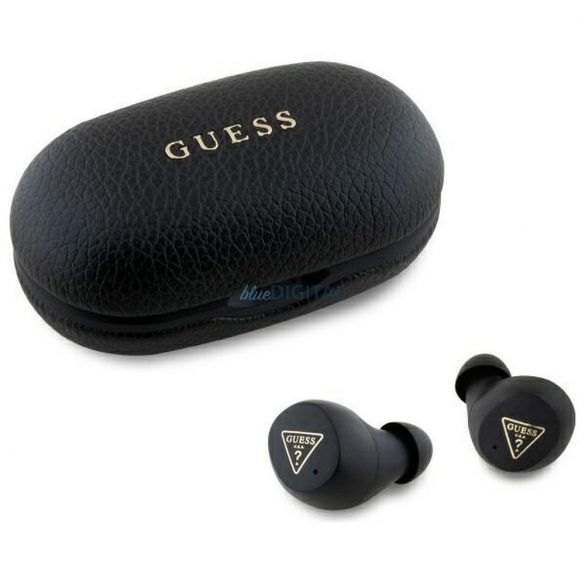 Guess GUTWSPGTSPSK Grainee Classic Logo TWS căști fără fir bluetooth ENC - negru