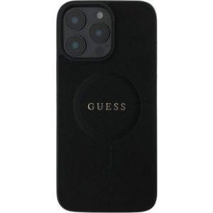 Guess GUHMP16MPSAHMCK Saffiano Classic Logo Carcasă compatibilă MagSafe pentru iPhone 16 Plus - negru