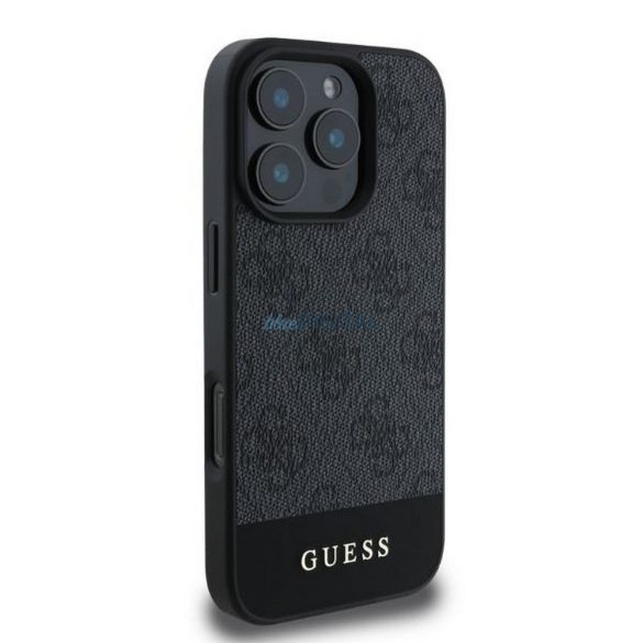 Guess GUHCP16LG4GLGR 4G Bottom Stripe carcasă pentru iPhone 16 Pro - negru