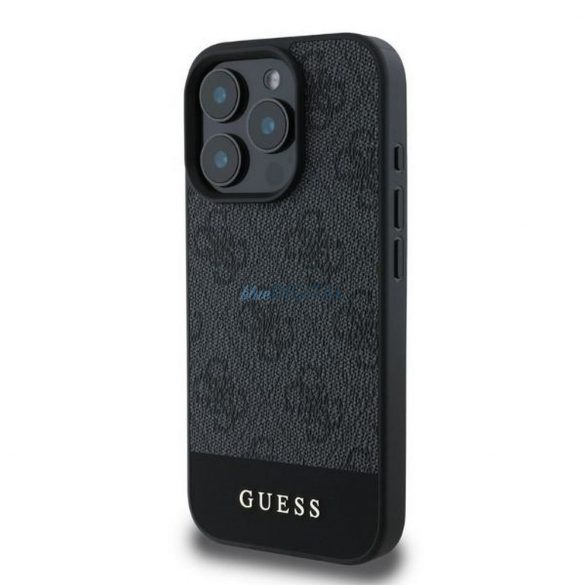 Guess GUHCP16LG4GLGR 4G Bottom Stripe carcasă pentru iPhone 16 Pro - negru