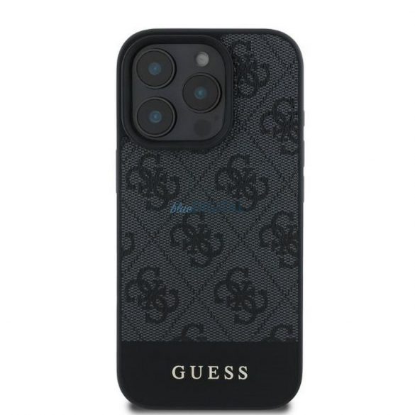 Guess GUHCP16LG4GLGR 4G Bottom Stripe carcasă pentru iPhone 16 Pro - negru