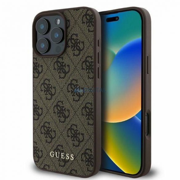 Guess GUHCP16LG4GFBR 4G Husă clasică pentru iPhone 16 Pro - maro