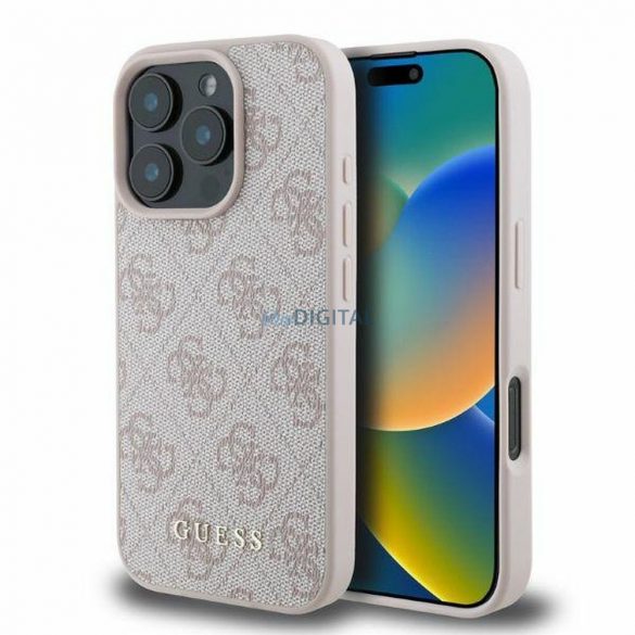 Guess GUHCP16LG4GFPI 4G Husă clasică pentru iPhone 16 Pro - roz