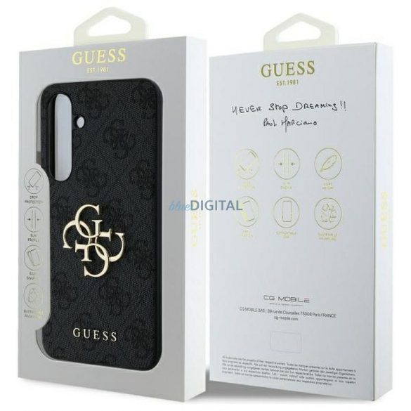 Guess GUHCS24FE4GMGGR 4G Big Metal Logo Caz Samsung Galaxy S24 FE - negru