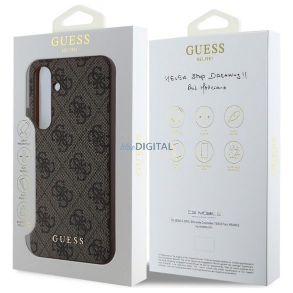 Guess GUHCS24FEG4GFBR 4G Metal Logo Caz Samsung Galaxy S24 FE - maro