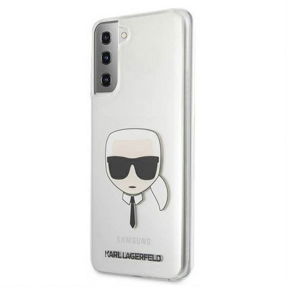 Husă originală KARL LAGERFELD KLHCS21MKTR do Samsung S21 Plus (Karl's Head / transparent)