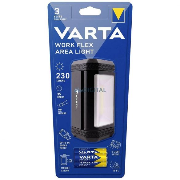 VARTA lanternă LED Lucru zona flex 17648 + 3 x baterie R6 (AA)