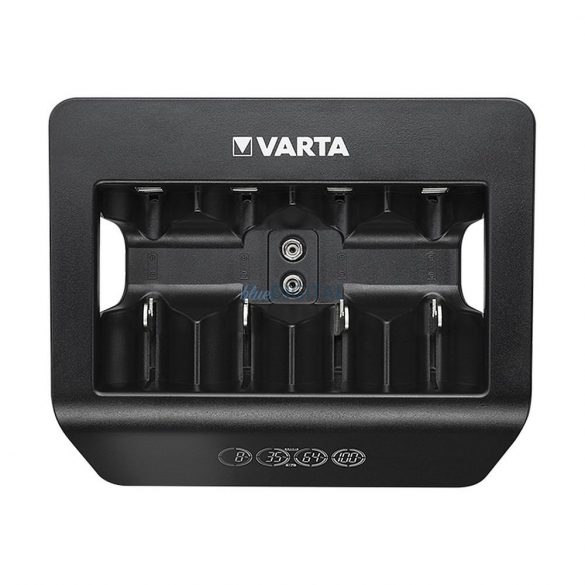 Încărcător VARTA LCD UNIVERSAL pentru încărcarea bateriilor AAA/A/C/D/9V (fără baterii) - negru