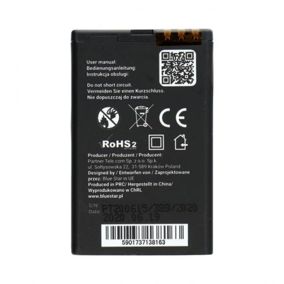 Baterie pentru Nokia 5800 XM/C3-00/N900/X6/5230/Lumia 520/525 1350 mAh Li-Ion (BS) PREMIUM