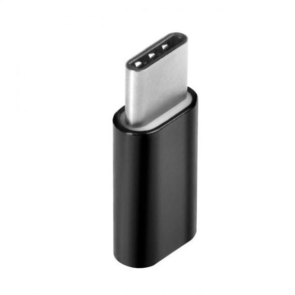 Adaptor încărcător Micro USB / MicroUSB TIP C negru