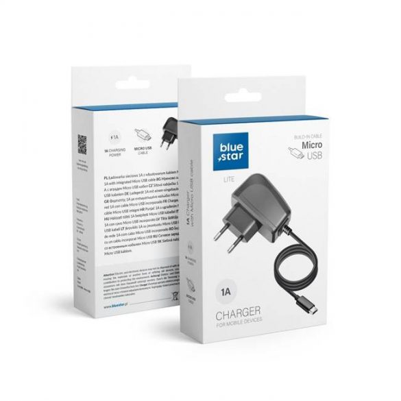 Încărcător de călătorie Micro USB Universal 1A Blue Star Lite