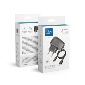 Încărcător de călătorie Micro USB Universal 1A cu cablu separat Blue Star Lite