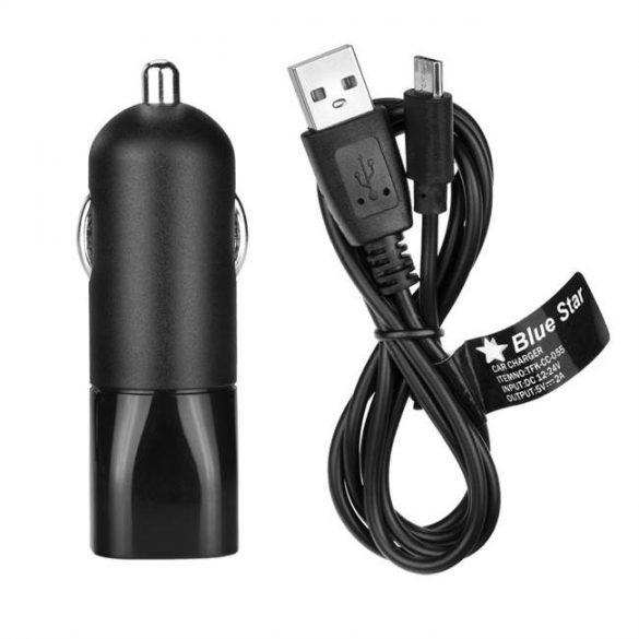 Încărcător Auto Micro USB 2A (Universal) + cablu Blue Star