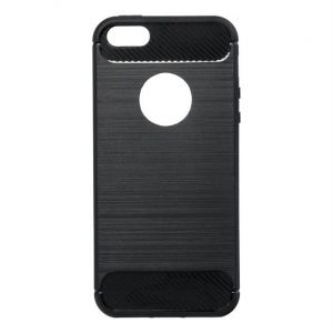 Husă Forcell CARBON pentru IPHONE 5/5S/SE negru