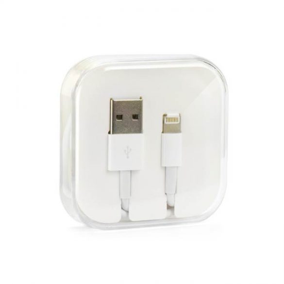 Cablu USB pentru iPhone Lightning 8 pini HD4 1 metru alb BOX