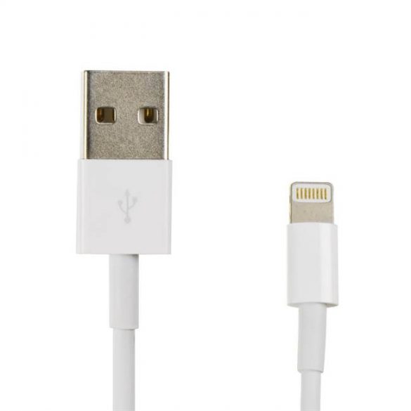 Cablu USB pentru iPhone Lightning 8 pini HD4 1 metru alb BOX