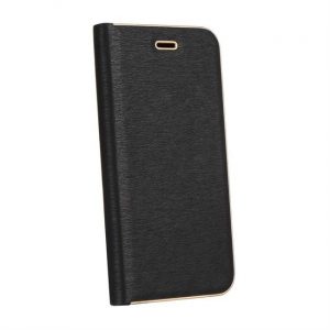 Forcell LUNA Husă tip carte Gold pentru iPhone 7 Plus / 8 Plus negru