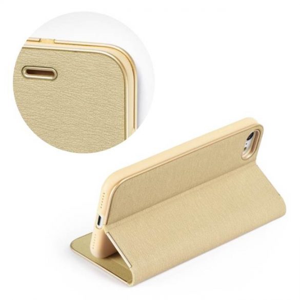 Forcell LUNA Husă tip carte Gold pentru iPhone 7 Plus / 8 Plus gold