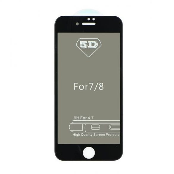 Sticlă securizată 5D Full Glue - pentru Iphone 7 / 8 4,7 (Confidențialitate) negru"