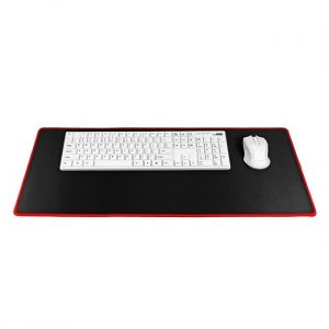 Mousepad de gaming 700x300x3mm / negru/ cusături roșii