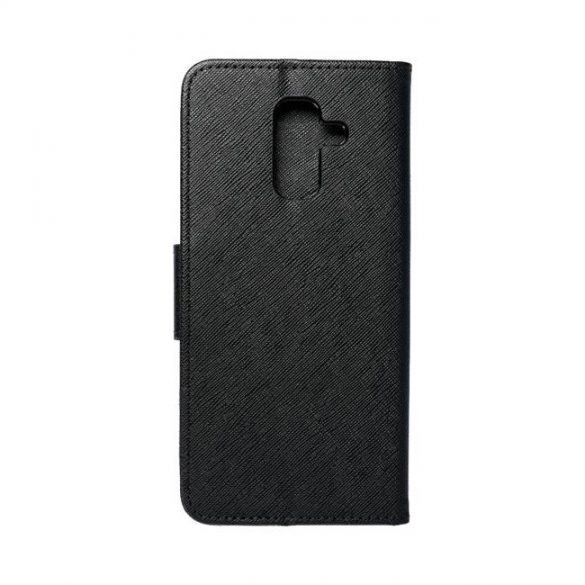 Husă Fancy Husă tip carte pentru SAMSUNG A6 Plus 2018 negru