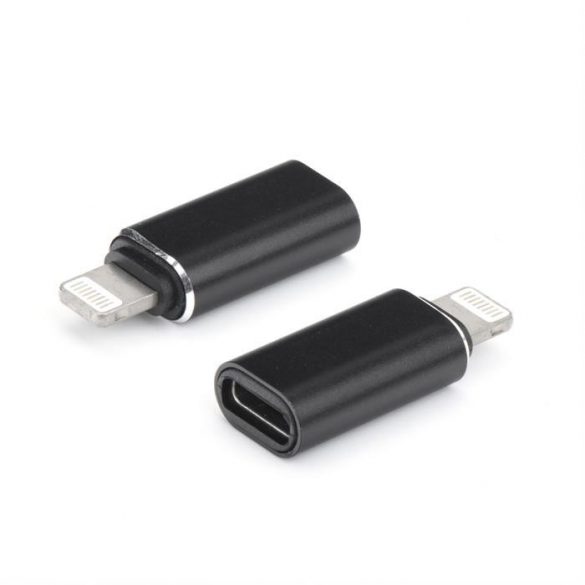 Adaptor încărcător Typ C - iPhone Lightning 8 pini negru