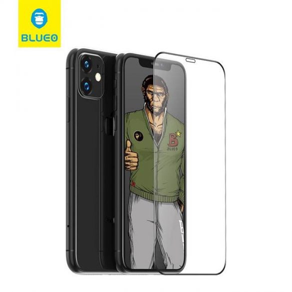 Sticla 5D Mr. Monkey - Apple iPhone XS negru (Strong HD)