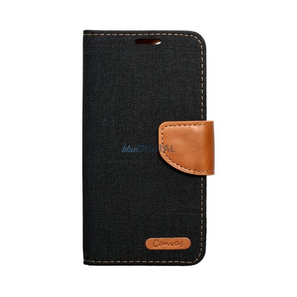 husă carte CANVAS pentru HUAWEI Mate 20 Lite negru