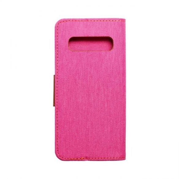 Husa carte CANVAS pentru SAMSUNG S10 roz