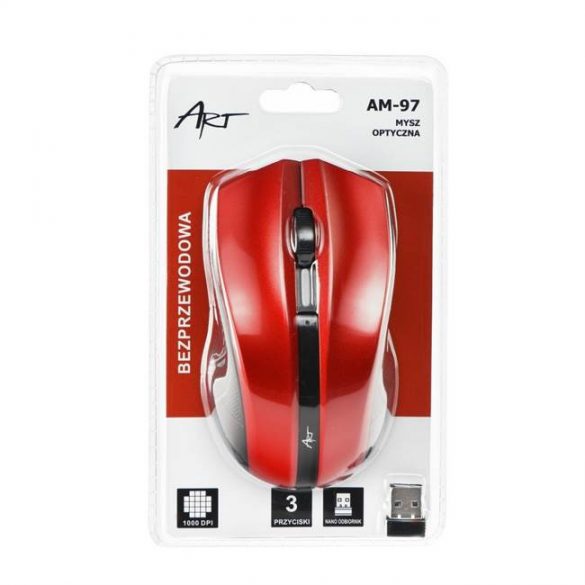 Mouse Art Optical wireless USB AM-97 rosu