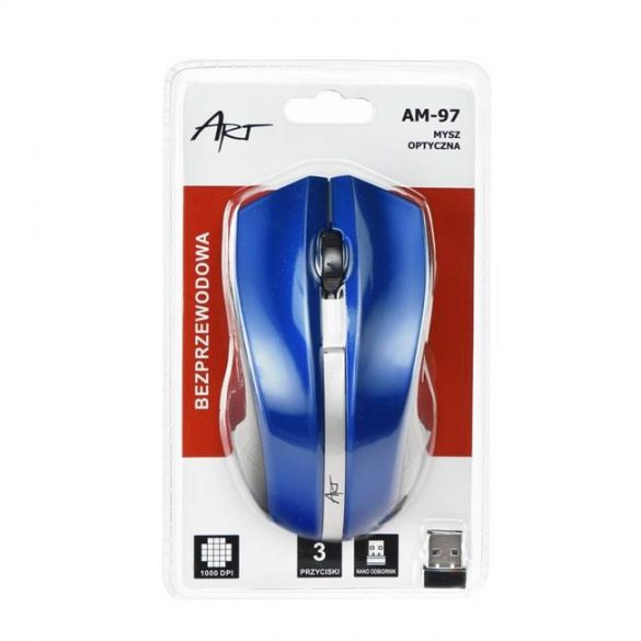 Mouse Art Optical wireless USB AM-97 albastru