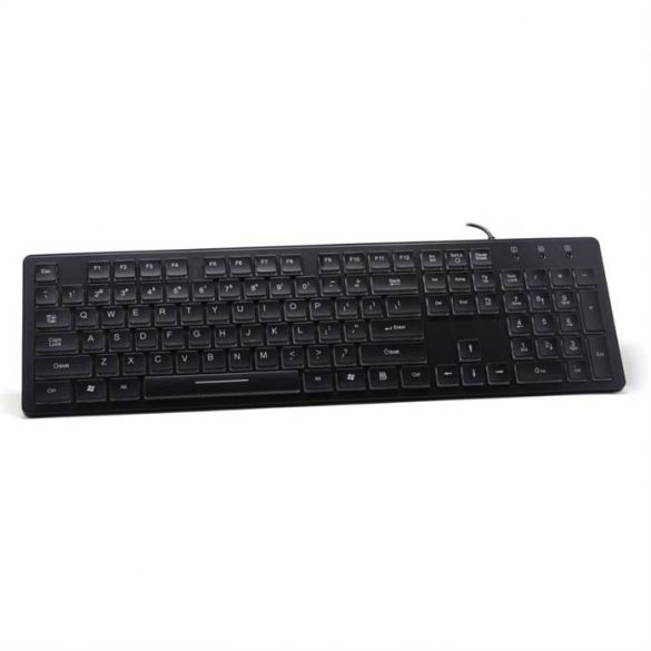 Tastatura subtire cu lumina LED ART AK-20 neagra