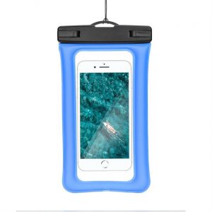 AIRBAG impermeabil pentru telefon mobil cu inchidere din plastic - albastru