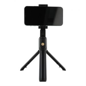 Combo selfie stick cu trepied și telecomandă bluetooth negru K07