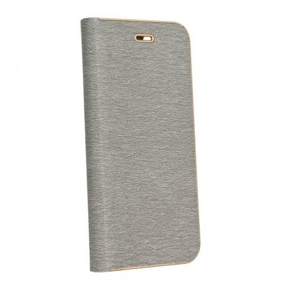 Forcell LUNA Husă tip carte Gold pentru Xiaomi Redmi Note 8 Pro argintiu