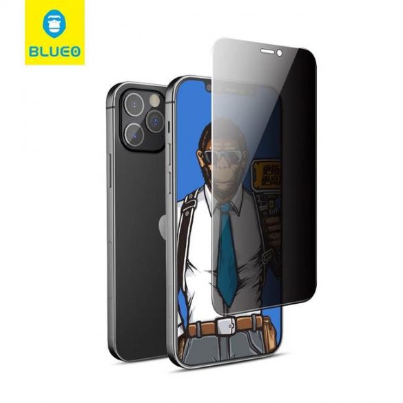 Sticla 5D Mr. Monkey - Apple iPhone X/XS/11 Pro negru (confidențialitate puternică)