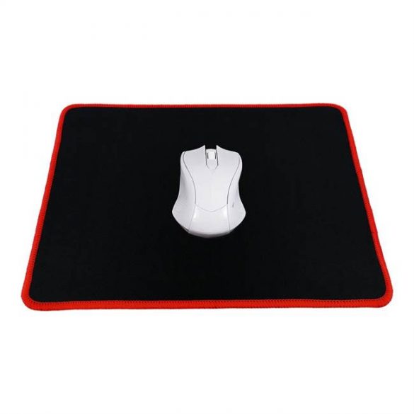 Mousepad gaming 300x240x3mm / cusături negru/ roșii