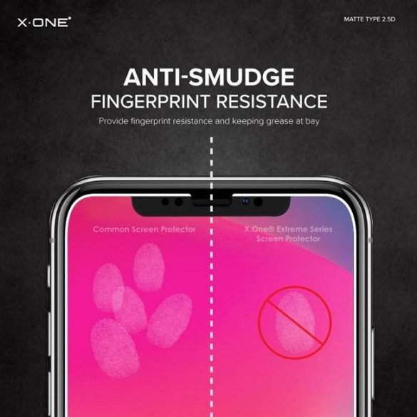 X-ONE Full Cover Extra Strong Matte - pentru iPhone 11 Pro (clei complet) sticla securizata 9H