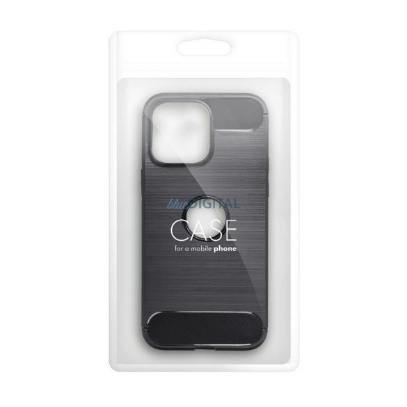 Husă Forcell CARBON pentru IPHONE 12 / 12 PRO negru