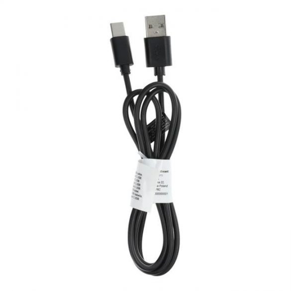 Cablu USB - Tip C 2.0 C366 negru 1 metru (conector lung : 8mm)