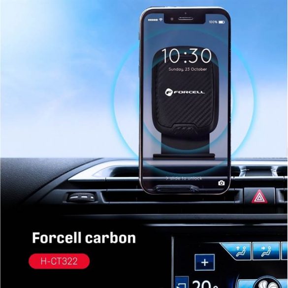 Suport auto pentru smartphone FORCELL CARBON H-CT322 birou magnetic